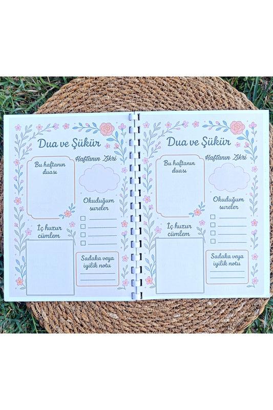İslami planlayıcı Dua Ve Şükür Günlüğü Defteri İslami defter
