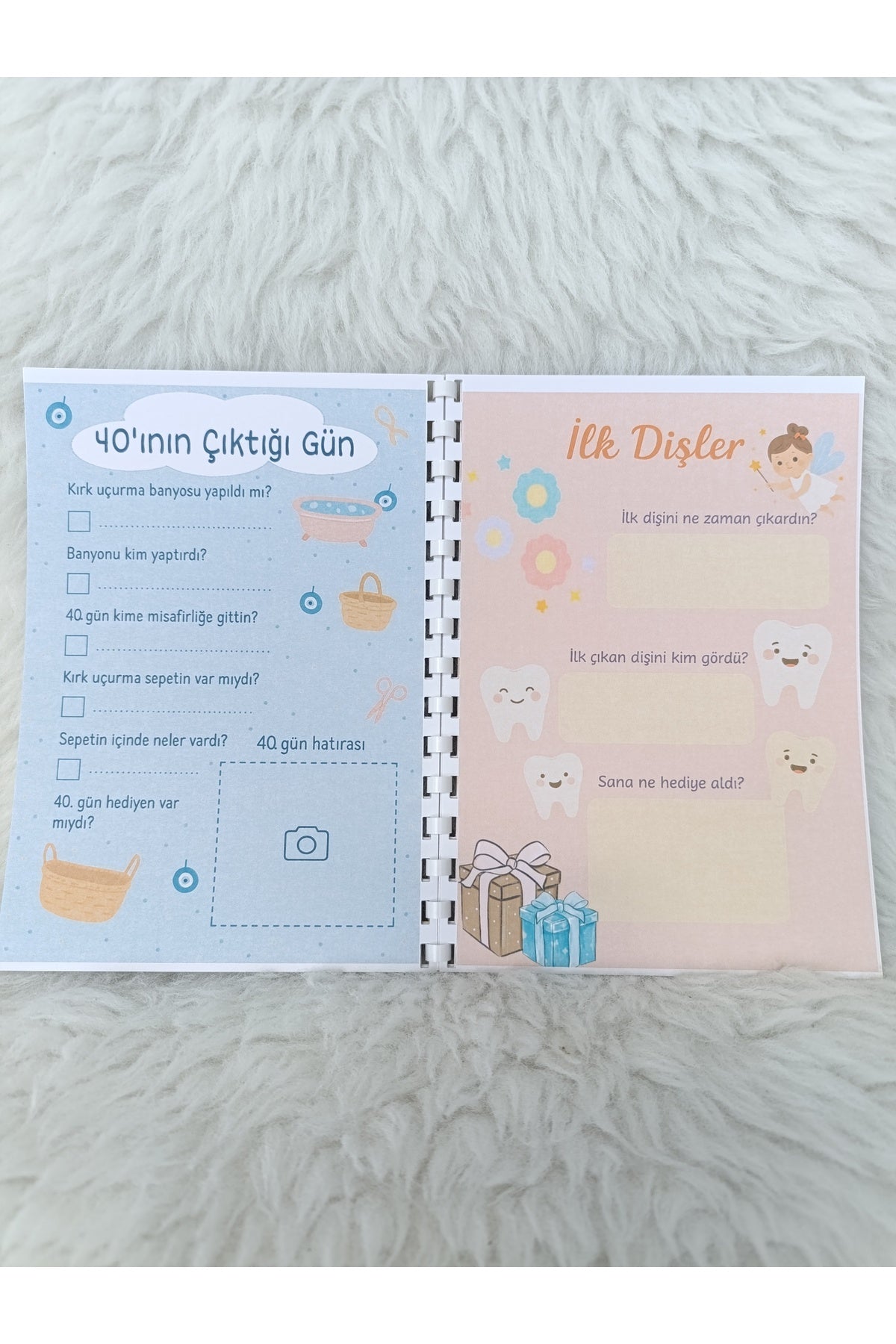 Bebeğinizin İlk Yılı İçin Özel Anı Defteri / Anne & Bebek Hatıra Günlüğü