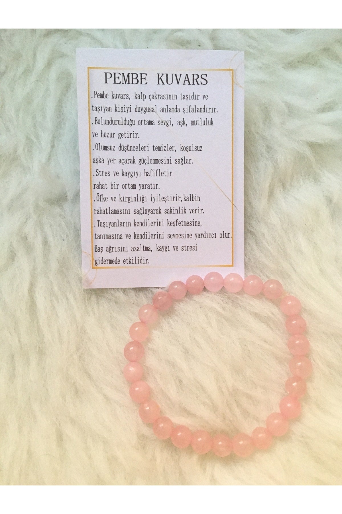 Doğal Taş Bileklik Kuvars