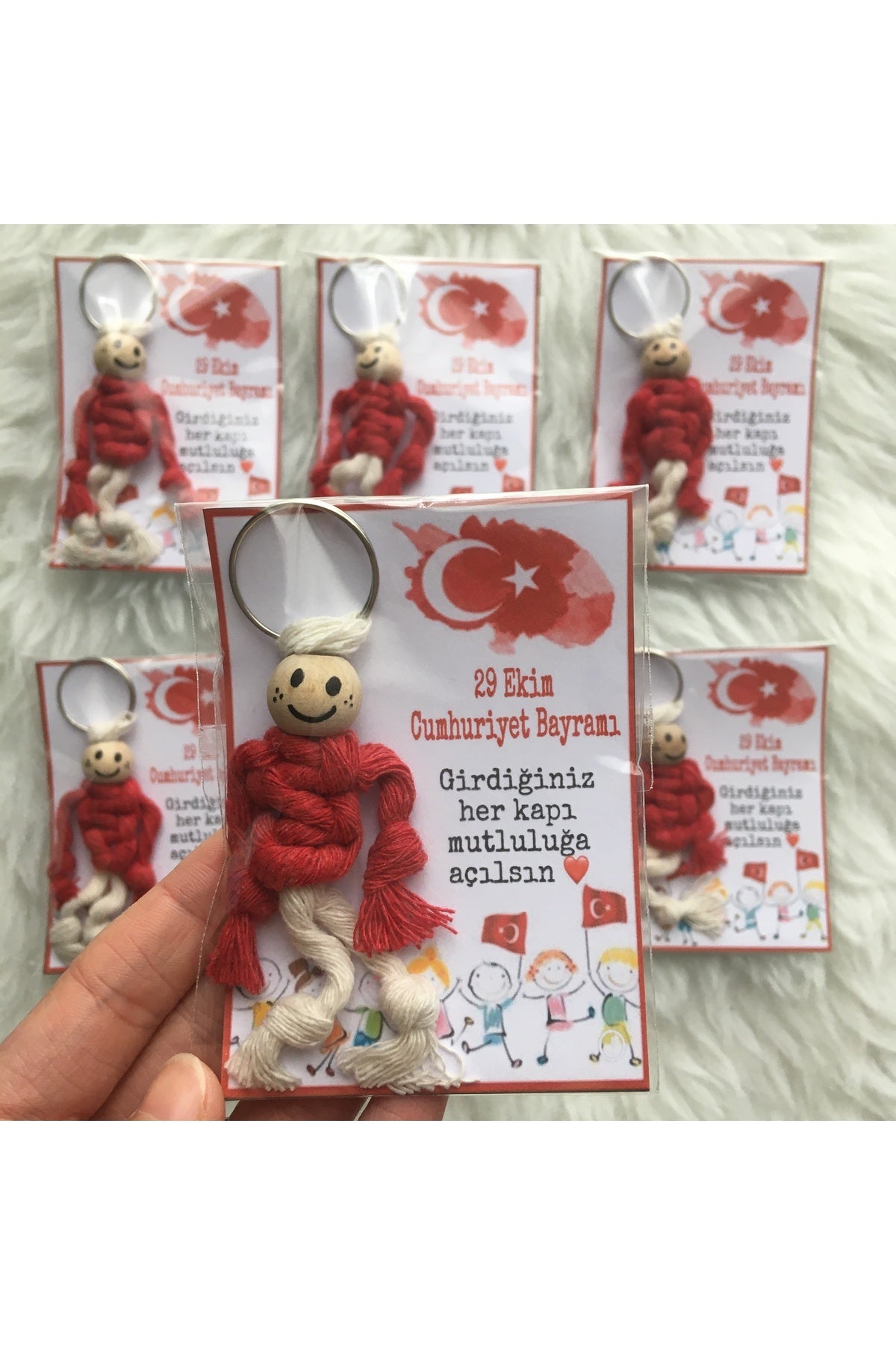 6lı 29 Ekim hediyelik anahtarlık Cumhuriyet bayramı hediyesi cumhuriyetin yüzüncü yılı