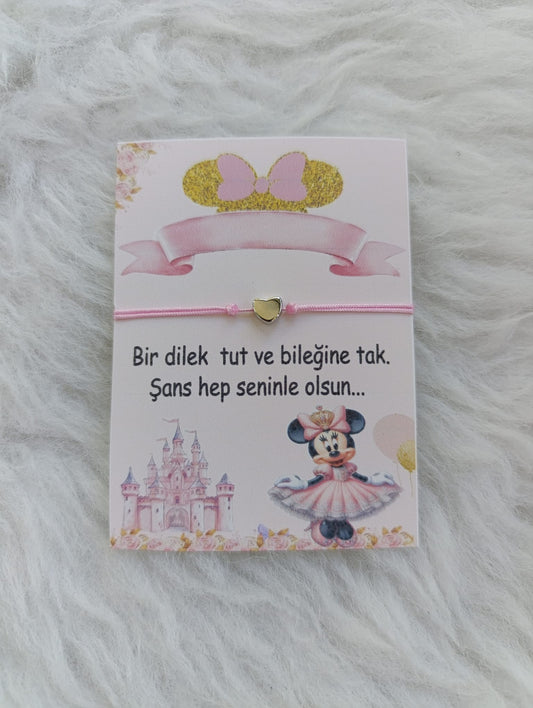 Minnie mouse şans bilekliği