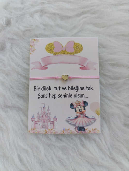 Minnie mouse şans bilekliği