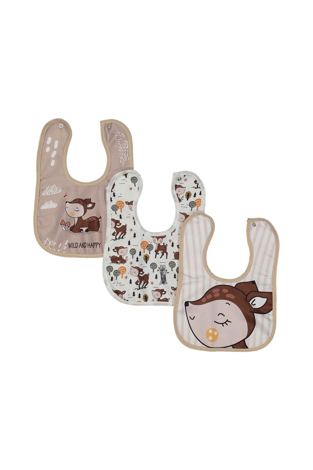 3lü Bebek Mama Önlüğü Seti Sıvı itici mikrofiber mama önlüğü