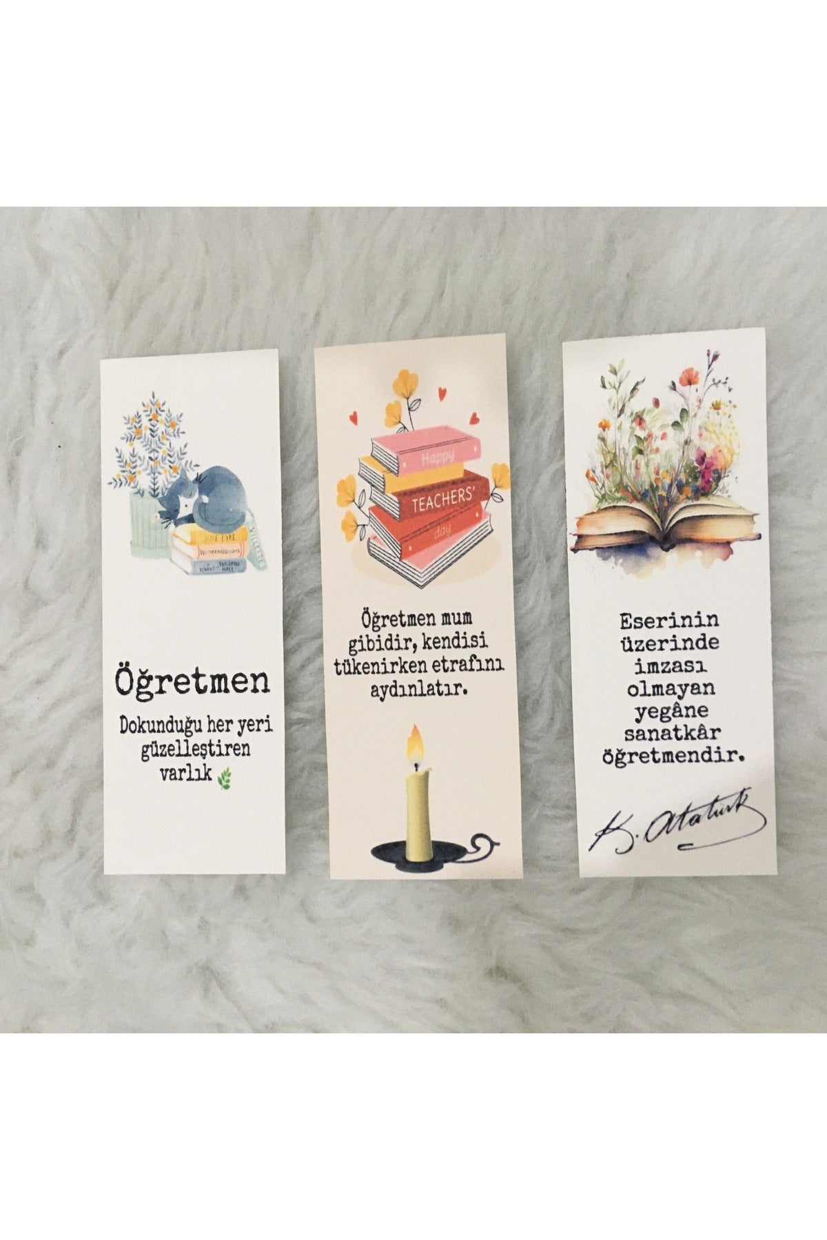 Öğretmenlere Özel Kitap Ayracı Seti 3 lü