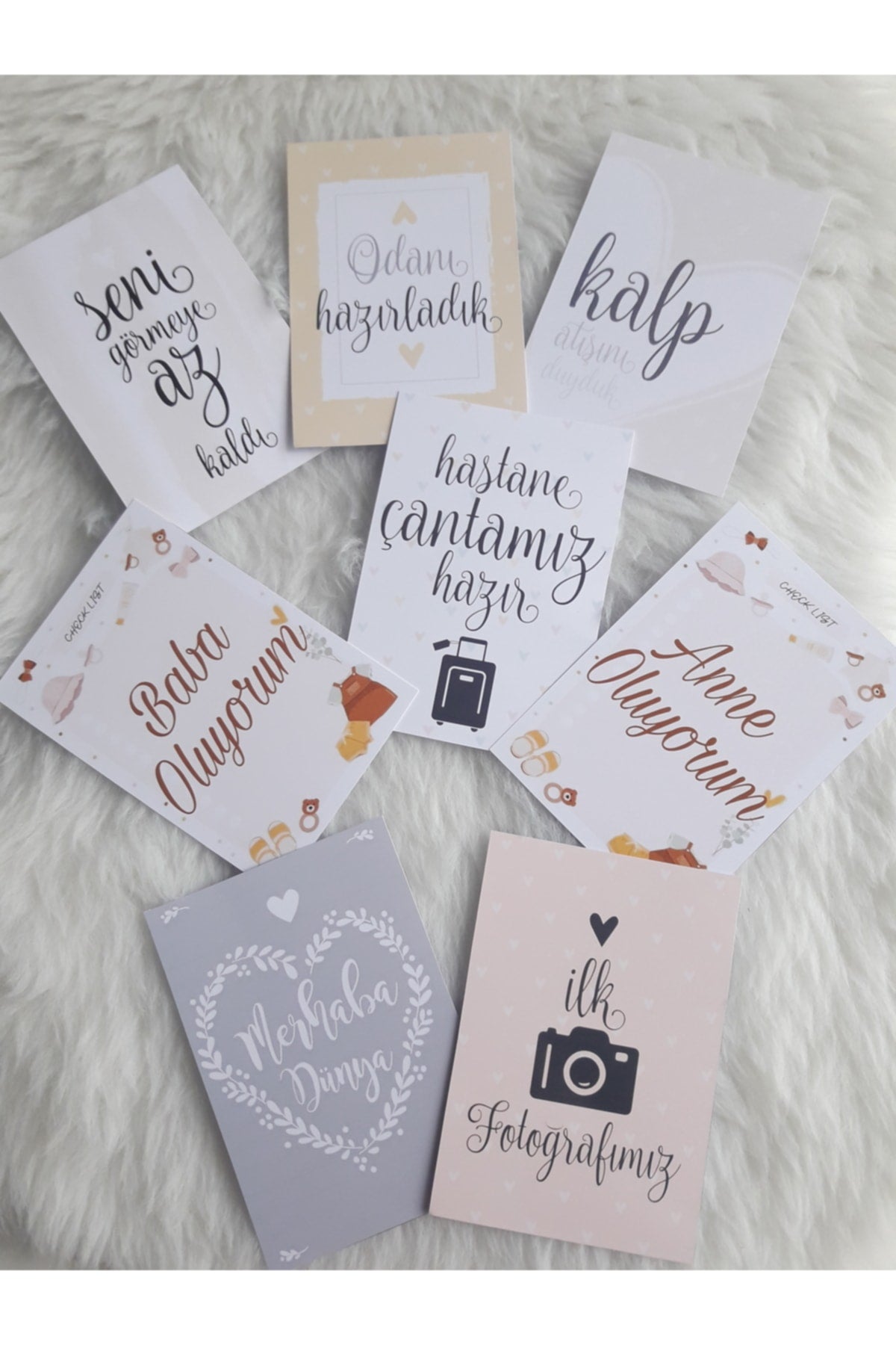 Hamile Ve Bebek Fotoğraf Çekim Kartları 8li