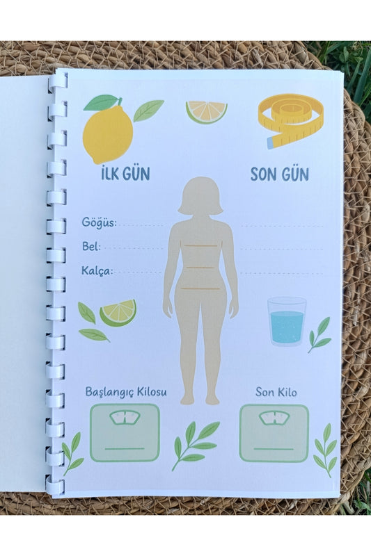 Diyet Ve Egzersiz Planlayıcı Defter Özel Sağlıklı Yaşam Motivasyon Defteri