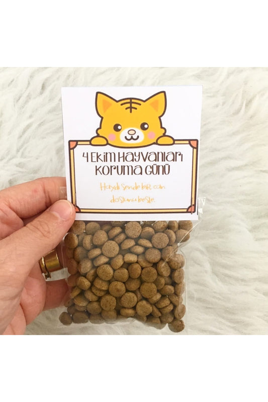 10lu hediyelik Mini kedi maması 4 Ekim Dünya Hayvanları Koruma Günü Hediyelikleri