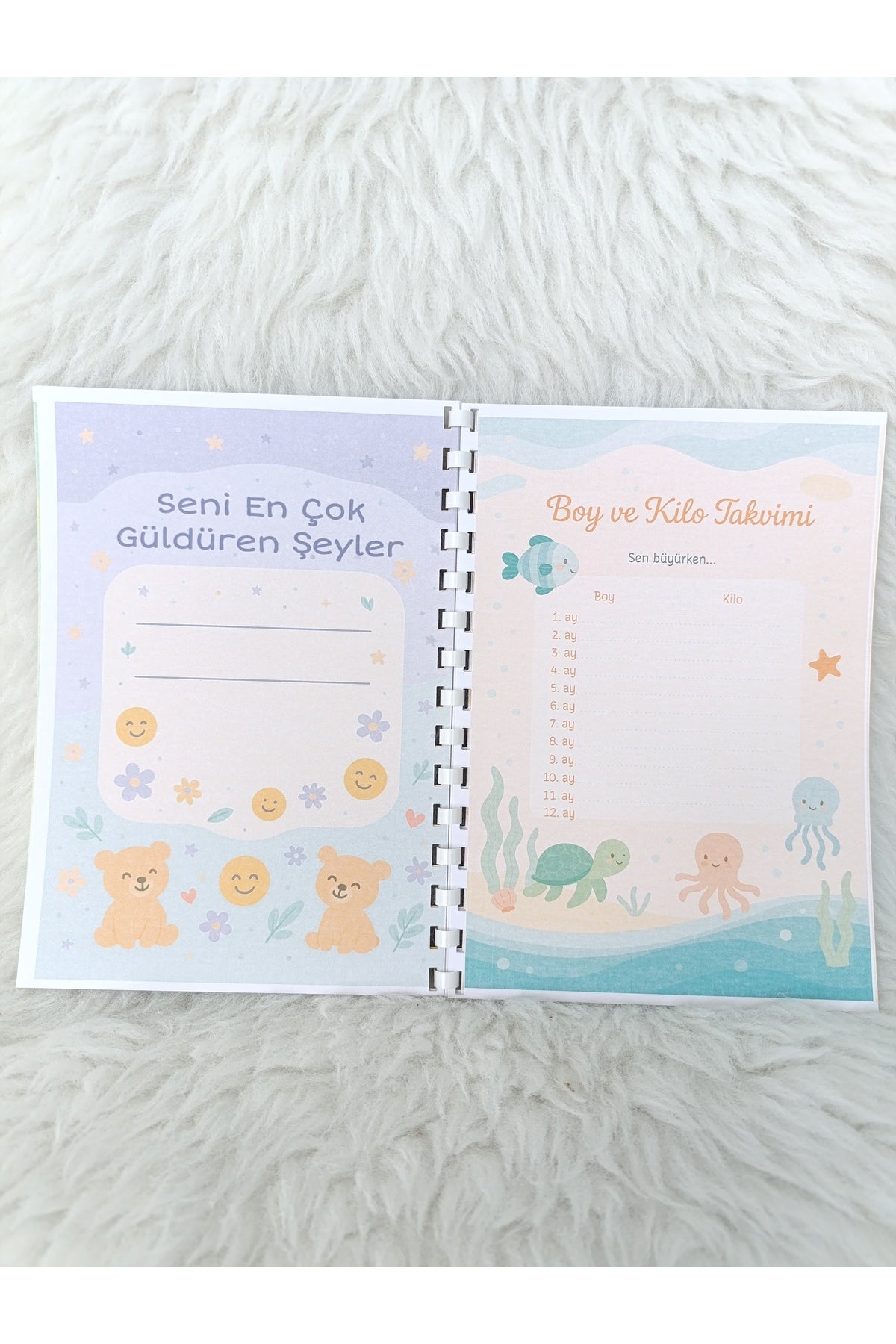 Bebek Anı Defteri / İlk Yıl Hatıra Günlüğü (Anne & Bebek İçin)