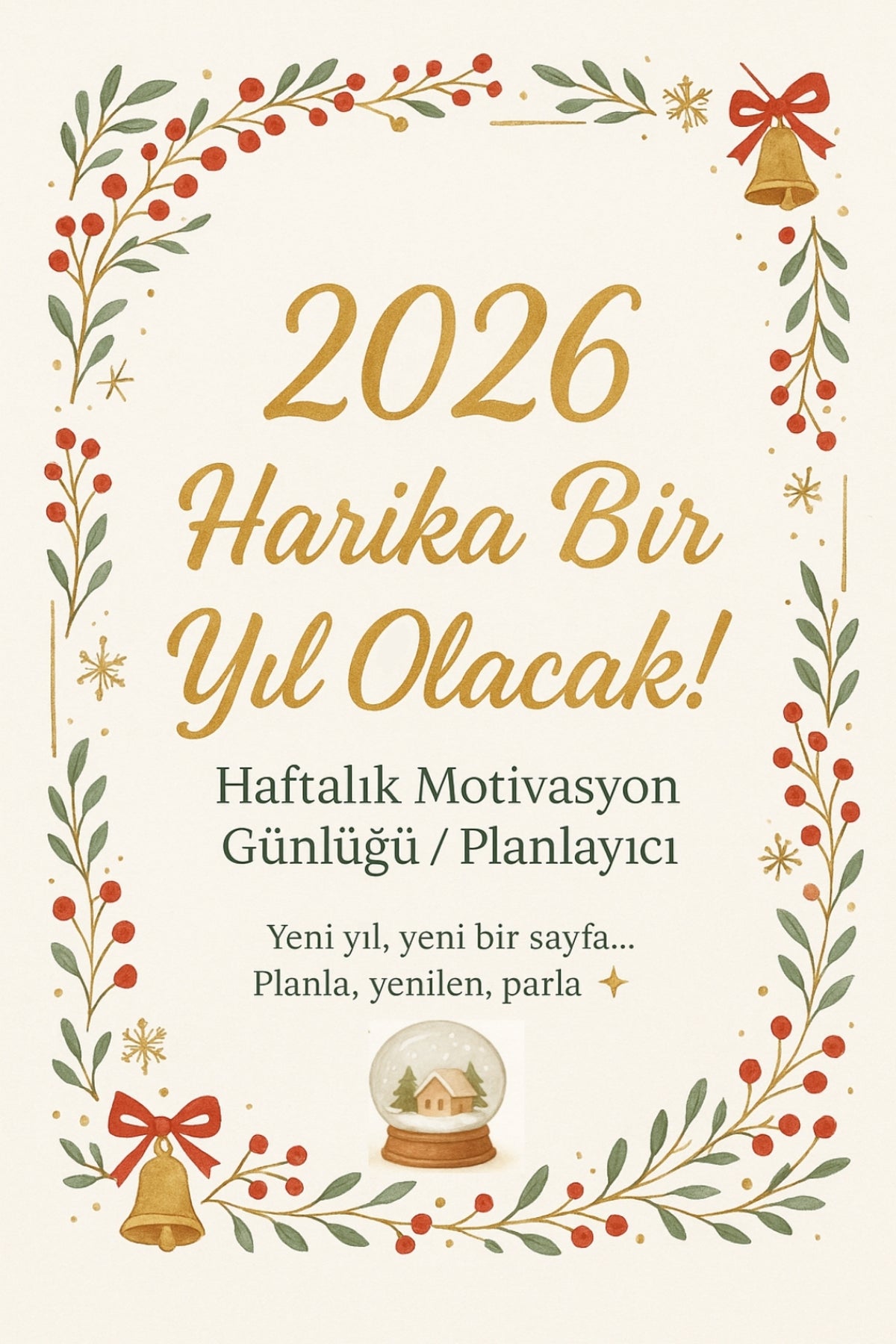 2026 yeniyıl haftalık planlayıcı olumlama ve şükür Günlüğü