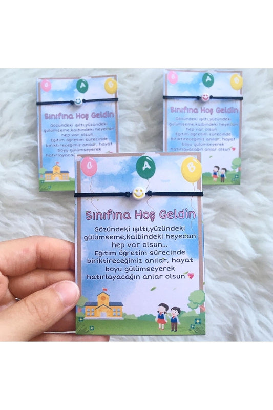 3Lü Okuluna Hoş Geldin Öğrenci Hediyelik İlk Okul Günü Hediyesi Emoji Konsept