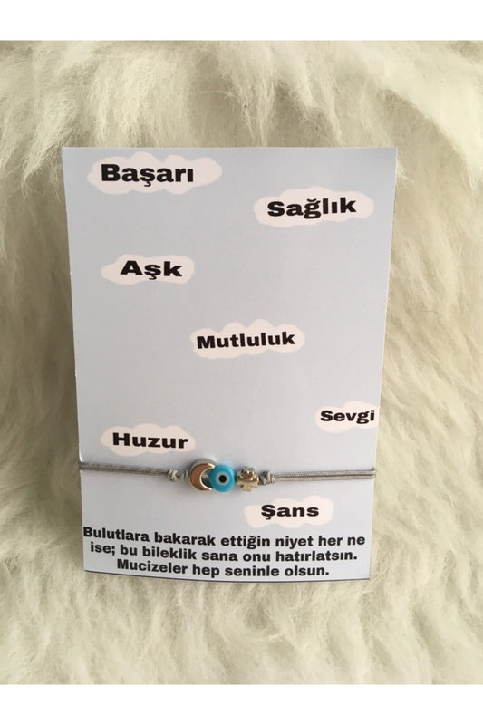 Niyet Bulutlu Kartlı Şans Bilekliği