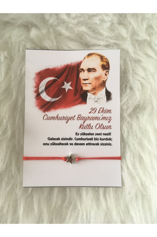 29 Ekim Hediyelik Yıldız bileklik 10 Adet 29 Ekim hediyelikleri