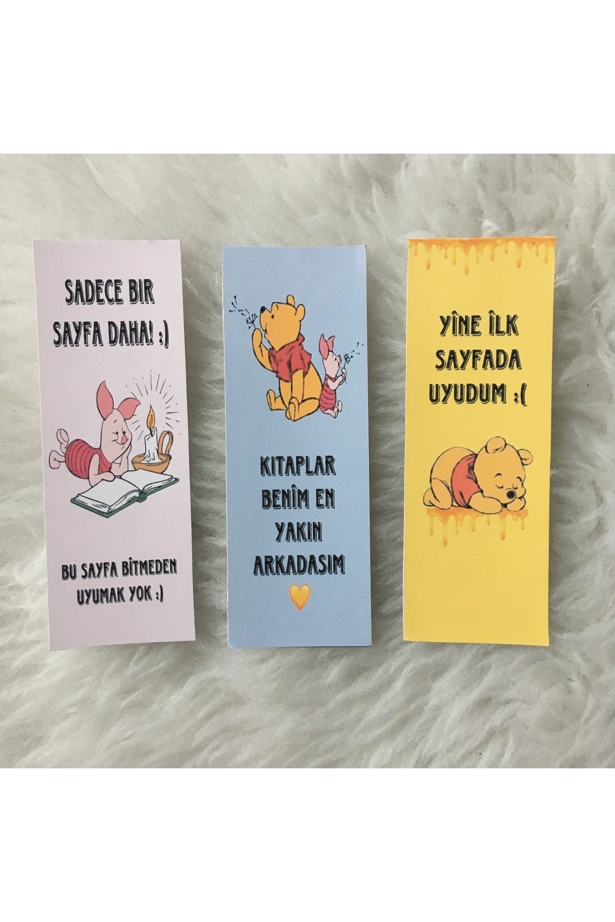 Winnie The Pooh Kart Kitap Ayracı Seti 3lü