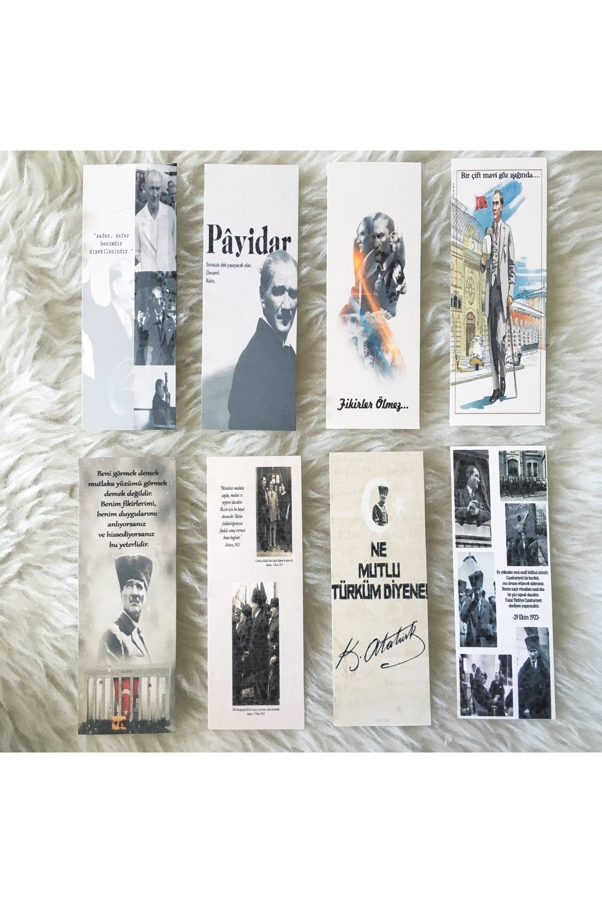8li Atatürk Cumhuriyet serisi kitap ayracı 29 ekim hediyelik cumhuriyet bayramı hediyesi