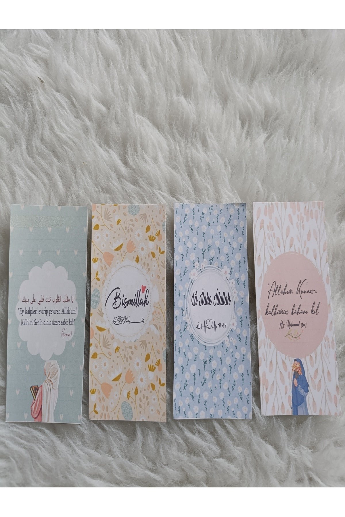 İslami kitap ayracı 4lü kart kitap ayracı ramazan hediyelikleri