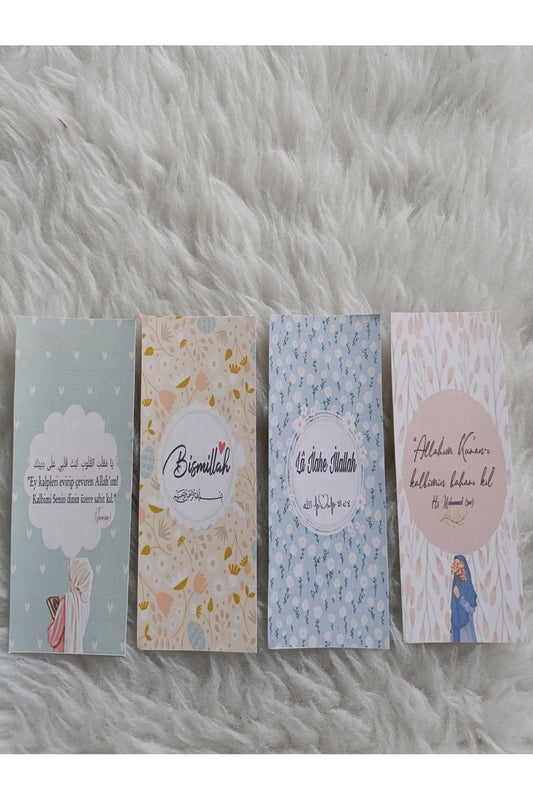 İslami kitap ayracı 4lü kart kitap ayracı ramazan hediyelikleri