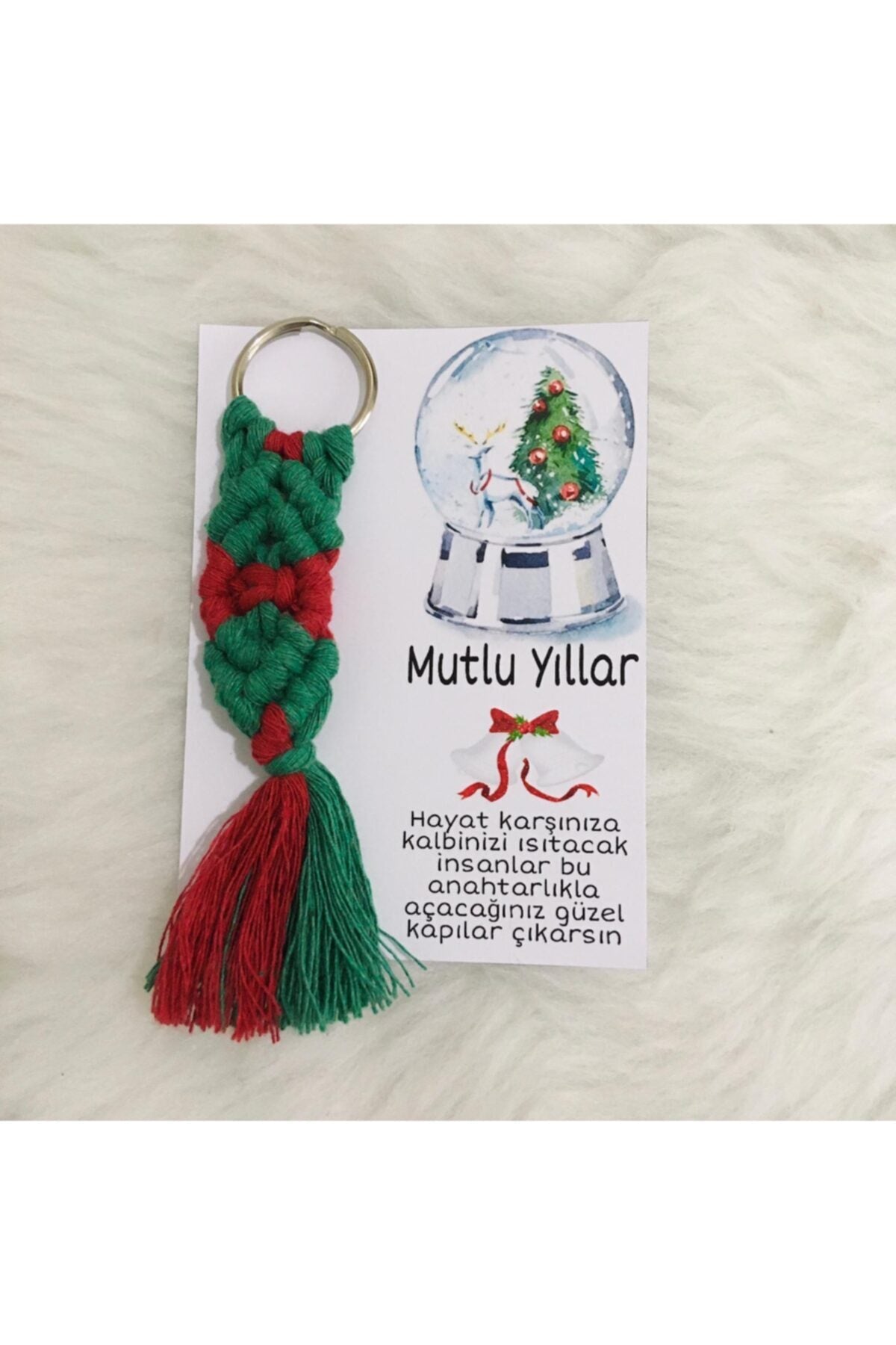 Yılbaşı Hediyesi Makrome Kırmızı&yeşil
