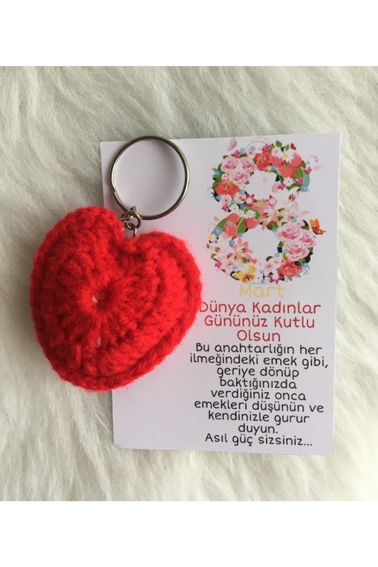 8 Mart Kadınlar Günü Hediyelik Anahtarlık Paketli