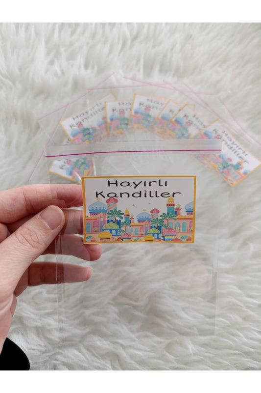 Hayırlı Kandiller Hediye Poşeti Kandil Hediyelik boş paket 20li Kandil hediye paketi 20li