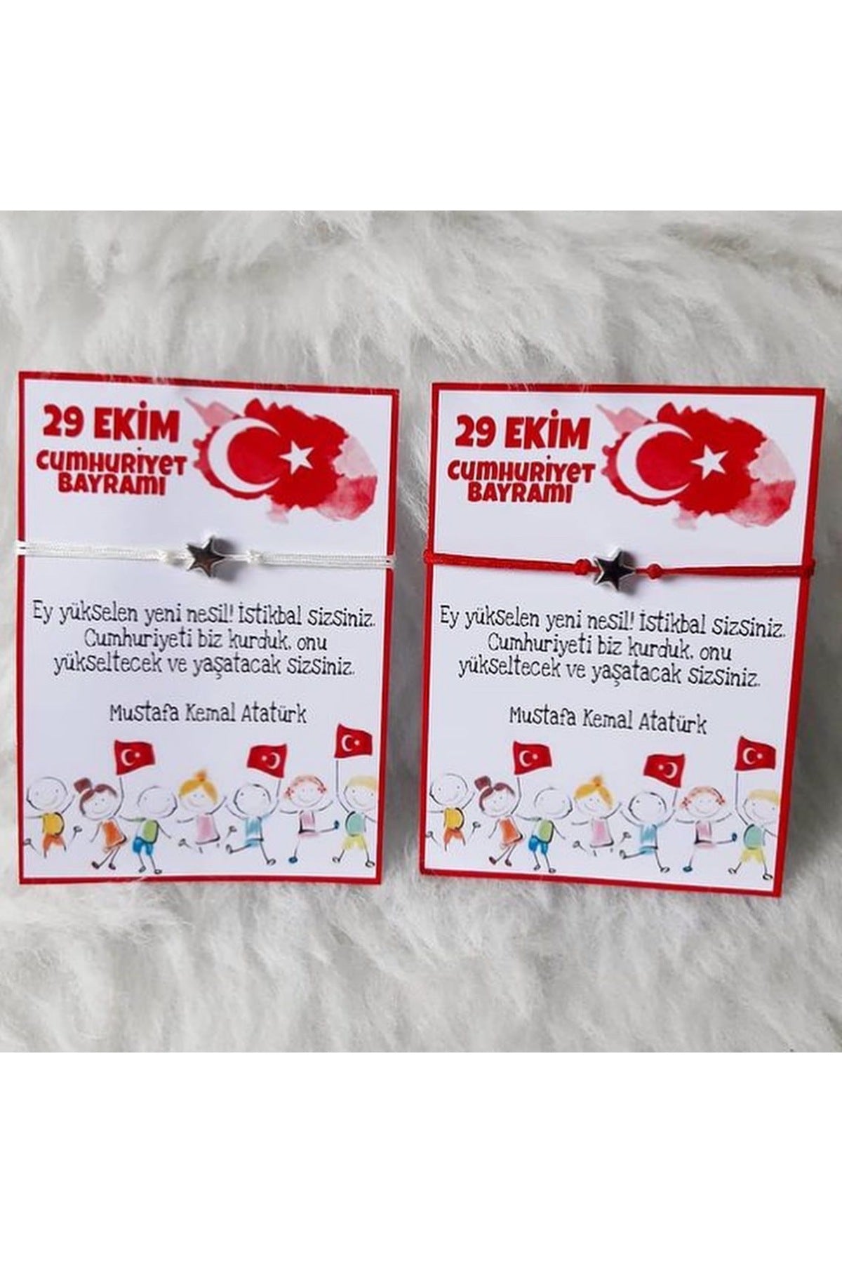 29 Ekim Cumhuriyet Bayramı Hediyelik 10 lu Kırmızı Beyaz Yıldız