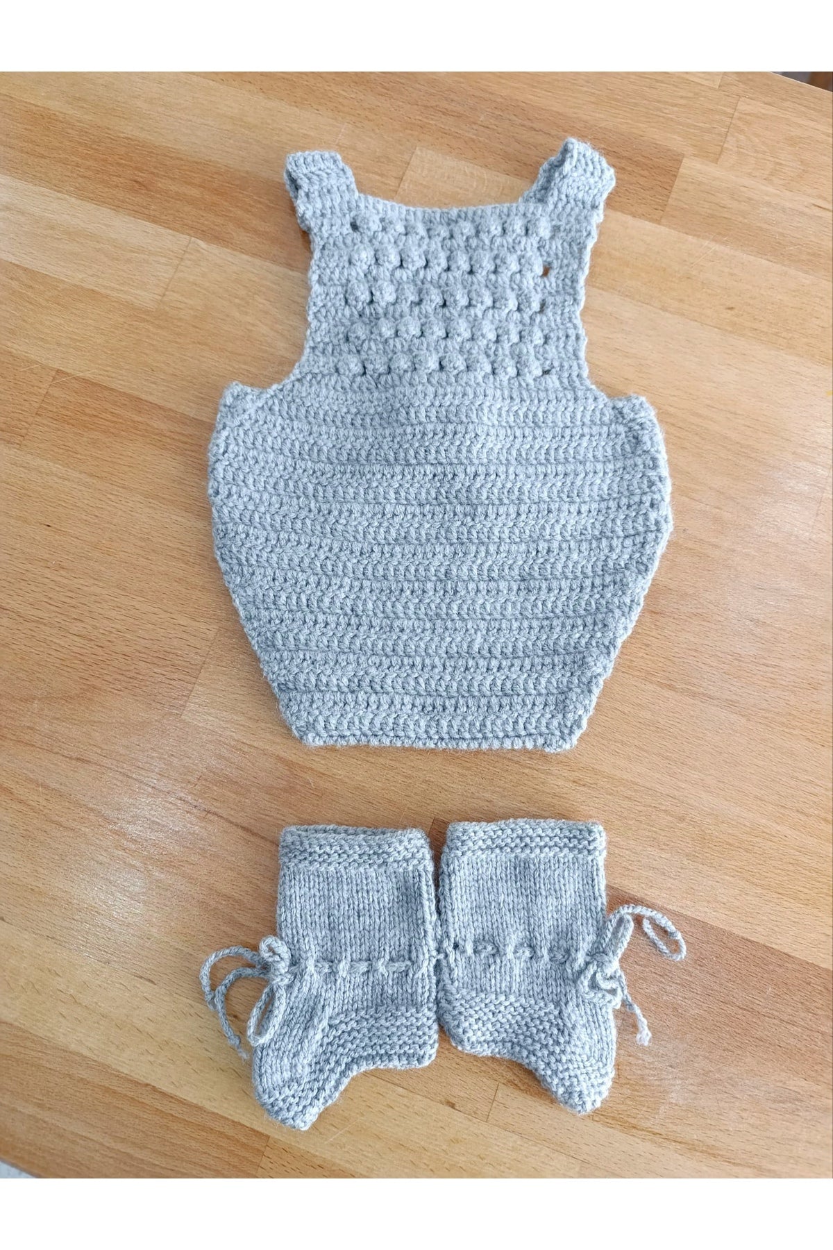 Yenidoğan Bebek Fotoğraf Çekim Tulum Patik Set
