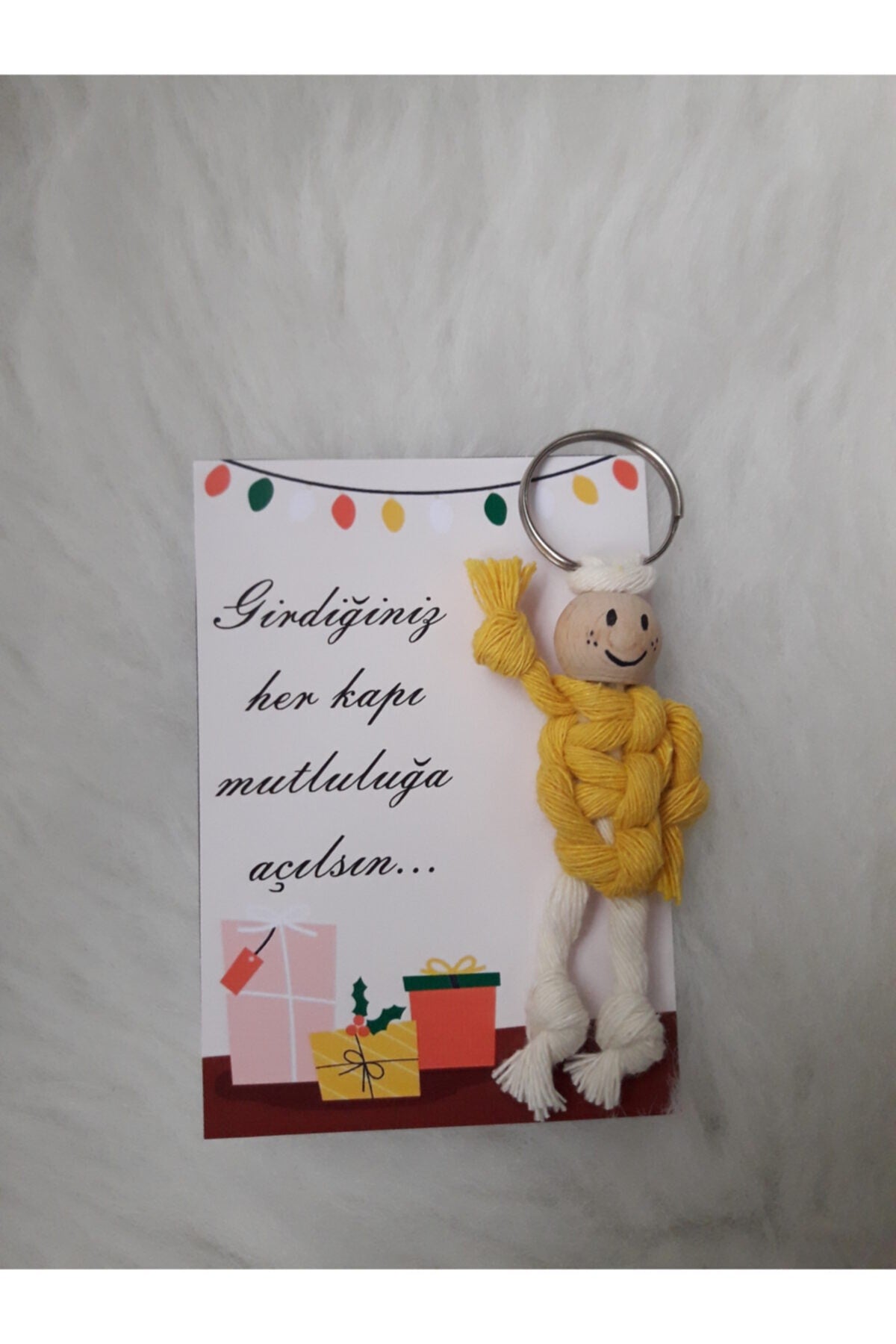 Hediyelik Anahtarlık Makrome Çöp Adam