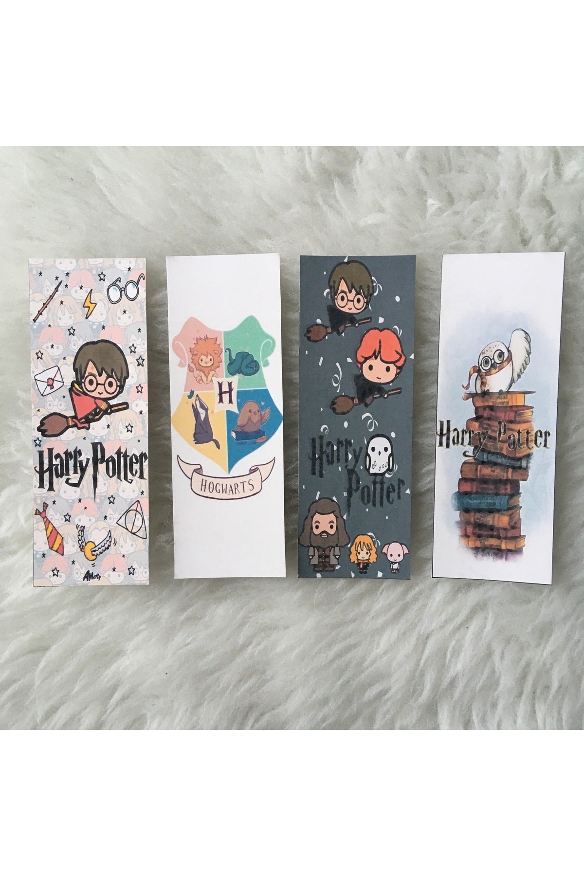 Harry Potter Temalı Kart Kitap Ayracı 4lü
