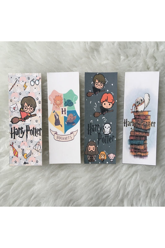 Harry Potter Temalı Kart Kitap Ayracı 4lü